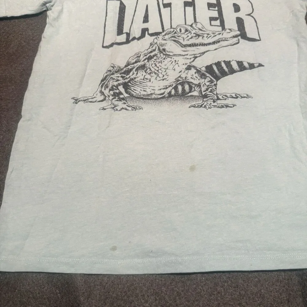 The Childrens Place Boys TShirt XXXL 16 Triple Extra Large Green Alligator